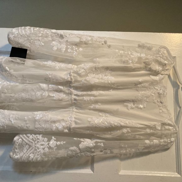 White sequin Lulu's romper - Picture 2 of 3